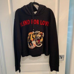 Gucci Black Blind For Love Sweatshirt - Cropped